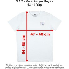 Sev Amerikan Koleji Kısa Penye Beyaz 13-14 Yaş