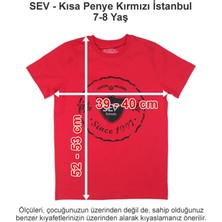 Sev Okulları Kısa Penye Kırmızı Istanbul 7-8 Yaş