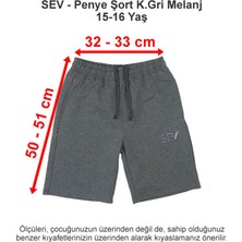 Sev Okulları Penye Şort Koyu Gri Melanj 15-16 Yaş