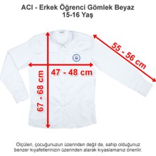 Özel Izmir Amerikan Koleji Erkek Öğrenci Gömlek Beyaz 15-16 Yaş