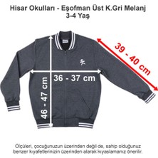 Hisar Okulları Eşofman Üst Koyu Gri Melanj 3-4 Yaş