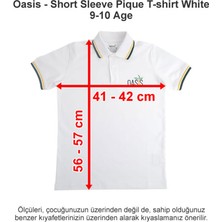 Oasis International School Short Sleeve Pique T-Shirt White 9-10 Age