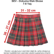 Sev Okulları Dokuma Etek Ekose 7-8 Yaş