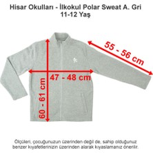 Hisar Okulları Ilkokul Polar Sweat Açık Gri 11-12 Yaş