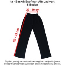 Ita Okulları Baskılı Eşofman Altı Lacivert 5 Beden