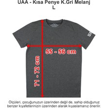 Üsküdar Amerikan Lisesi Kısa Penye Koyu Gri Melanj L