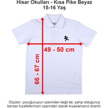 Hisar Okulları Kısa Pike Beyaz 15-16 Yaş