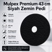 Mulpex Premium 43 cm Siyah Zemin Pedi – Cila Sökme ve Ağır Temizlik Pedi