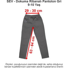 Sev Okulları Dokuma Ribanalı Pantolon Gri 9-10 Yaş