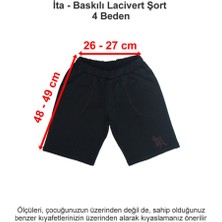 Ita Okulları Baskılı Lacivert Şort 4 Beden