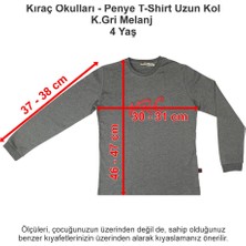 Kıraç Okulları Penye T-Shirt Uzun Kol Koyu Gri Melanj 4 Yaş