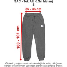 Sev Amerikan Koleji Tek Alt Koyu Gri Melanj 3 Iplik S