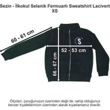 Özel Sezin Okulu Ilkokul Selanik Fermuarlı Sweatshirt Lacivert Xs Beden
