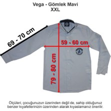 Vega Okulları Gömlek Mavi Xxl