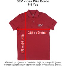 Sev Okulları Kısa Pike Bordo 7-8 Yaş