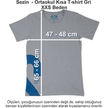 Özel Sezin Okulu Ortaokul Kısa T-Shirt Gri Xxs Beden