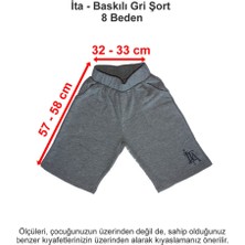 Ita Okulları Baskılı Gri Şort 8 Beden
