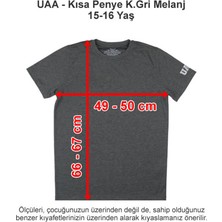 Üsküdar Amerikan Lisesi Kısa Penye Koyu Gri Melanj 15-16 Yaş