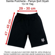 Sainte Pulcherie Penye Şort Siyah 13-14 Yaş