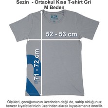 Özel Sezin Okulu Ortaokul Kısa T-Shirt Gri M Beden