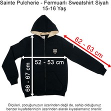 Sainte Pulcherie Fermuarlı Sweatshirt Siyah 15-16 Yaş