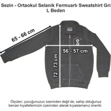 Özel Sezin Okulu Ortaokul Selanik Fermuarlı Sweatshirt Gri L Beden