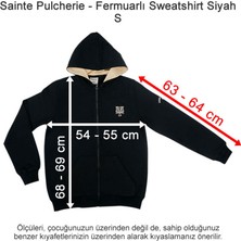 Sainte Pulcherie Fermuarlı Sweatshirt Siyah S