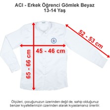 Özel Izmir Amerikan Koleji Erkek Öğrenci Gömlek Beyaz 13-14 Yaş