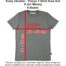 Kıraç Okulları Penye T-Shirt Kısa Kol Koyu Gri Melanj 8 Beden