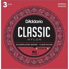 D'Addario Daddarıo EJ27N-3D Klasik Gitar Telleri Normal Tansiyon 3 Set USA Menşeli