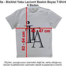 Ita Okulları Bisiklet Yaka Lacivert Baskılı Beyaz T-Shirt 6 Beden