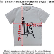 Ita Okulları Bisiklet Yaka Lacivert Baskılı Beyaz T-Shirt 10 Beden