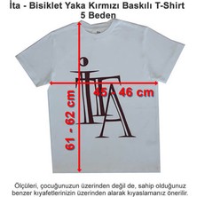 Ita Okulları Bisiklet Yaka Kırmızı Baskılı T-Shirt 5 Beden