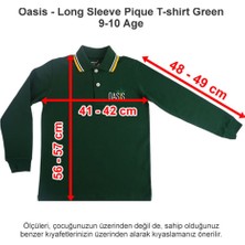 Oasis International School Long Sleeve Pique T-Shirt Green 9-10 Age