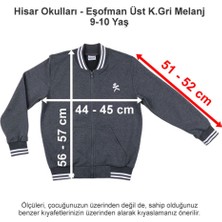 Hisar Okulları Eşofman Üst Koyu Gri Melanj 9-10 Yaş