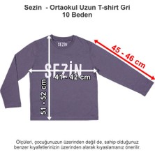 Özel Sezin Okulu Ortaokul Uzun T-Shirt Gri 10 Beden