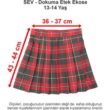 Sev Okulları Dokuma Etek Ekose 13-14 Yaş