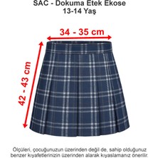 Sev Amerikan Koleji Dokuma Etek Ekose 13-14 Yaş