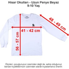 Hisar Okulları Uzun Penye Beyaz 9-10 Yaş