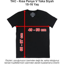 Özel Tarsus Amerikan Koleji Kısa Penye V Yaka Siyah 15-16 Yaş