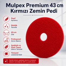 Mulpex Premium 43 cm Kırmızı Zemin Temizlik Pedi – Yer Yıkama Makinesi Pedi