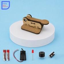 Fapatech Stem Ahşap Mini Mors Kodu Deney Kendin Yap Kiti | Dıy Morse Code Kit | Elektronik Haberleşme ve Fen Bilimleri Eğitim Seti