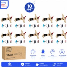 Fapatech Ahşap Elektrikli Vecihi Model Uçak Elektrikli Stem Fen Bilimleri Kit Okulöncesi Yaz Tatil Seti Stem Projesi Atölye Föyü Okullara Özel – 10 Adet