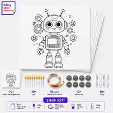 Fapatech Eding Lightcircuit Gearbot Robot Kağıt Devre Eğitim Kiti ve Sınıf Paketi - Paper Circuits Education Kit & Classroom Pack