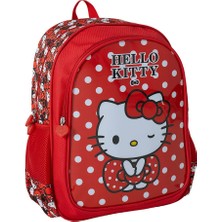 Elit Hello Kitty Kırmızı Puantiyeli Çocuk Sırt Çantası