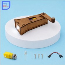 Fapatech Stem Ahşap El Feneri Kendin Yap Kiti | Dıy Flashlight Kit | Elektrik Üretimi, Enerji Dönüşümü ve Fen Bilimleri Stem Eğitim Seti