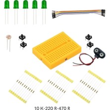 Fapatech Temel Elektronik Arduino Bileşenler Seti - Led,ldr,mini Breadbord , Direnç 10K ,220,470 Seti