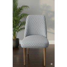 Arife Home Mutfak Sandalye Kılıfı-Tuğla Desen Tek Adet Kaliteki Tam Saran Yıkanabilir Oval Sandalye Örtüsü Chair Cover