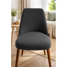 Arife Home Mutfak Sandalye Kılıfı-Tuğla Desen Tek Adet Kaliteki Tam Saran Yıkanabilir Oval Sandalye Örtüsü Chair Cover