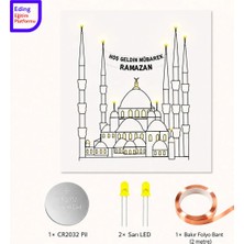 Fapatech Lightcircuit Sultan Ahmet Cami Ramazan Ayı Kağıt Devre Eğitim Kiti | Paper Circuits Elektrik Deney| Stem CR2032 LED ve Bakır Iletken Bant